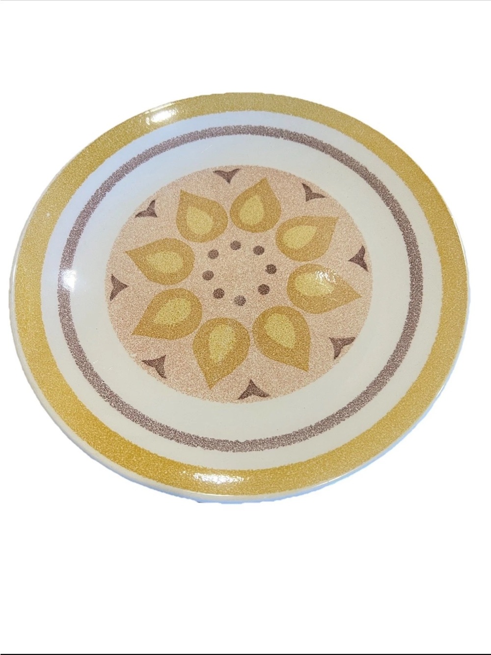 Taylor Smith Taylor Ironstone Yellow Star Dinner Plate Yellow Brown Replacement